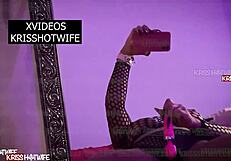 Kriss Hotwife Halloween Cumming on Huge Toy