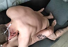 Stepsister likes to suck and ride my dick alone, cum on pussy