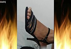 Jade Spectacular Brunette Teases Tight Pussy in Fishnets