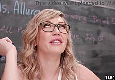 frustrated milf teacher adira allure orders student to punish her ass with big cock