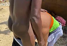 Hot fuck on the beach with big cock