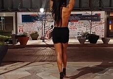 This muscular female bodybuilder babe fbb 31 shows off her strength