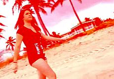 Public blowjob lifeguard sucks dick on break in florida beach interracial