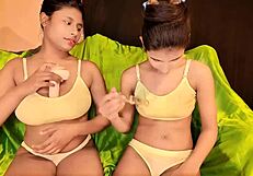 Desi Hot Friends In Intense Threesome Anal Play