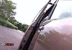 yuuka kaede enjoys outdoor session with lucky guy