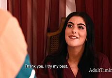 British Lesbian Masseuse Turns Straight During Intimate Massage