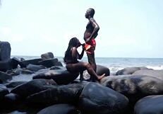 magic holidays with ebony couple licking and sucking