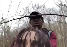 Masked Fuck Toy Gets Fucked In Public During Quarantine By Interracial Partner