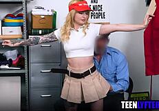 this mcdonalds employee got fucked for stealing, taking big cocks in her mouth