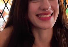 Horny 18yo Brunette Sucks Balls Hard