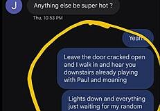 Couple leaves front door unlocked for internet stranger to walk in and join their threesome.