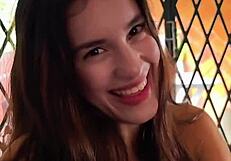 Horny 18yo Brunette Sucks Balls Hard