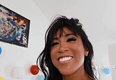 he found his dream house up his agent's ass, fucking her petite thai pussy pov.