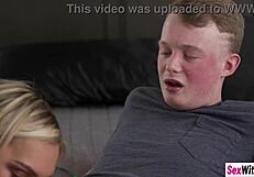 teen stepsister chloe temple gives double blowjob