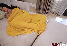 Stepsister Queenie Sateen Wants To Play With Her Stepbrother's Cock And Wants It Inside Her Pussy