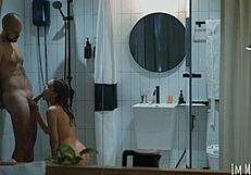 showering together makes it easier to clean the face