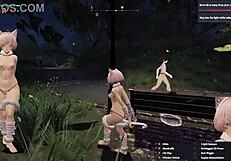 Secret Flasher Manaka Runs Free in Central Park Cat Costume