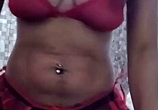 Married woman strips sensually in miniskirt and skirt, POV tattooed beauty teasing amateurs