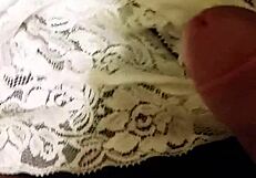 Jerking with my wifes panties