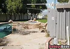 sloppy deepthroat blowjob bribe for step-dad