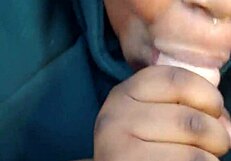 I watched my real 18 yr old African engaged slut swallow my nut in her driveway while her fiance was inside.