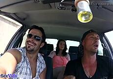 Busty Brit Feels Thrilled Blowing Publicly Before Outdoor Sex