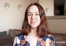 Anca's Shaved Pussy Contrasts Softcore in Intense Dildo Session