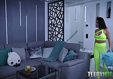 The crazy neighbor nelly kent shows off her big ass and tits