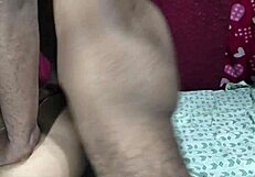 stepsister inserts brother's long dick into wet pussy