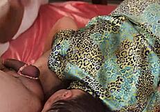 French amateur in satin lingerie does deepthroat