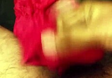 Jerking with my wifes panties