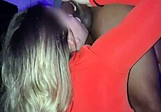 Does this teen suck big black cock in this compilation?