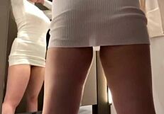 intense thrill of public fucking in fitting room with big tits teen