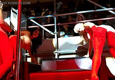 Threesome live with Keisha Ortega Mary Rider and Capitano Eric he cum on their faces!