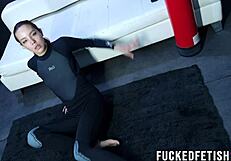 Sattira Practices Scuba Tank In Slow, Underwater Tease