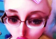 dollification transformation with huge pink lips