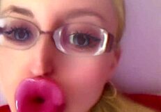 dollification transformation with huge pink lips