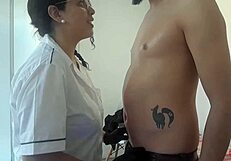 Colombian Babe Eddie Queens Sucks Huge Cock After Laser Depilation!