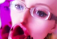 dollification transformation with huge pink lips