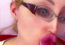 dollification transformation with huge pink lips