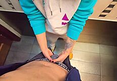 Intensive Pussy Rubbing Ends with Cum in Panties