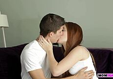 Milf and teen 18+ give a double blowjob