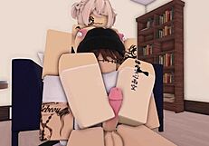 Guy Gets Footjob From Cutie