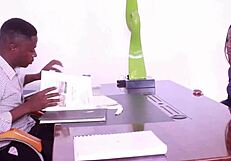 Blacked brunette loves rough bbc in this compilation of interracial office quickies.