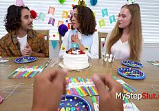 Virgin Urges Step Dad To Surge