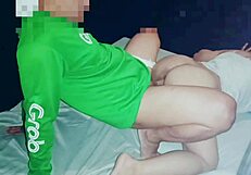 Chubby asian pregnant mom at home