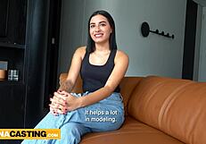 big booty 18yo latina cutie riding big cock american producer in amateur casting