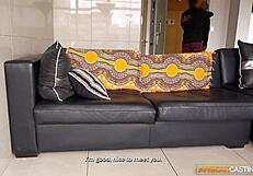 african girl with perfect tits fucks director for modeling job