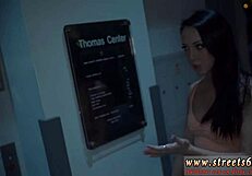 Teen Outdoor Cash Machine Bondage