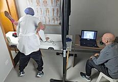 gynecologist fucks the cuckold from behind during ultrasound